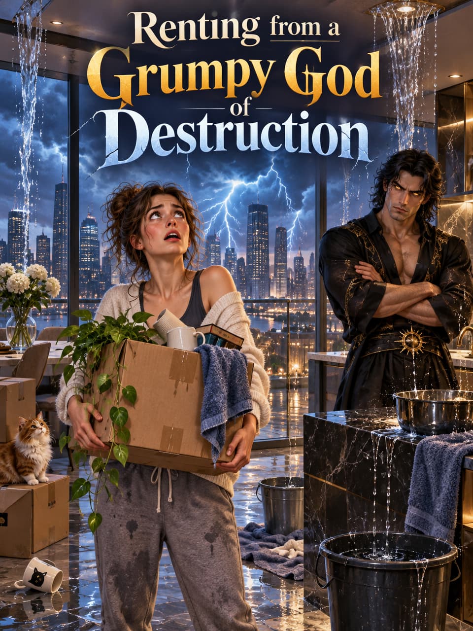 Cover of Renting from a Grumpy God of Destruction by Zelie Underwood